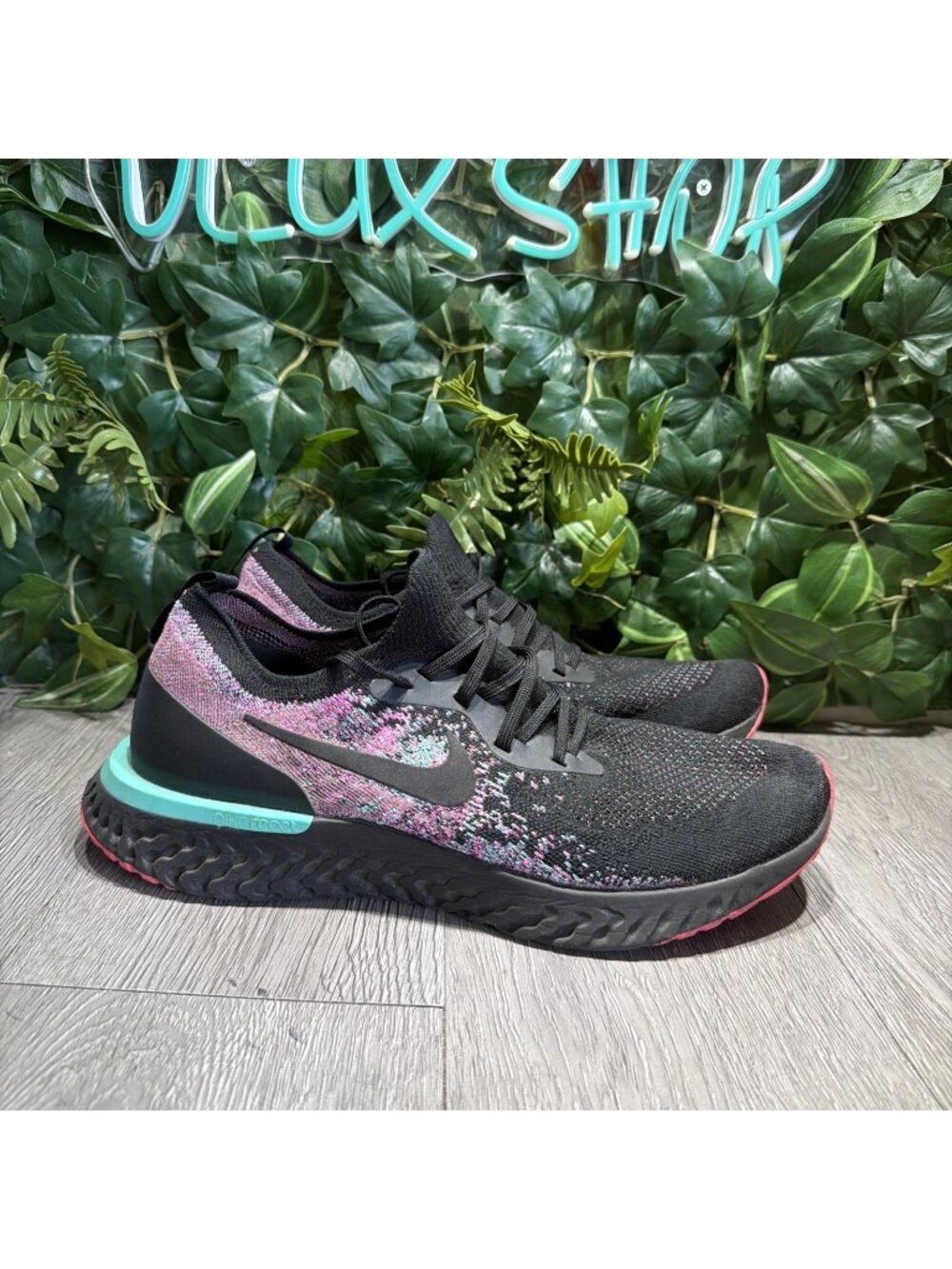 Nike Epic React Flyknit Men’s Size 12 South Beach Athletic Sneakers